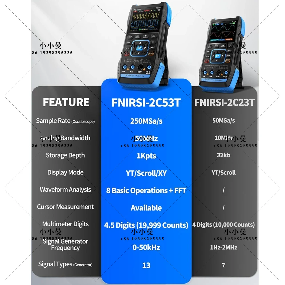 Fnirsi Digital Oscilloscope Handheld - FNIRSI 2C53T – ulepszony, przenośny oscyloskop