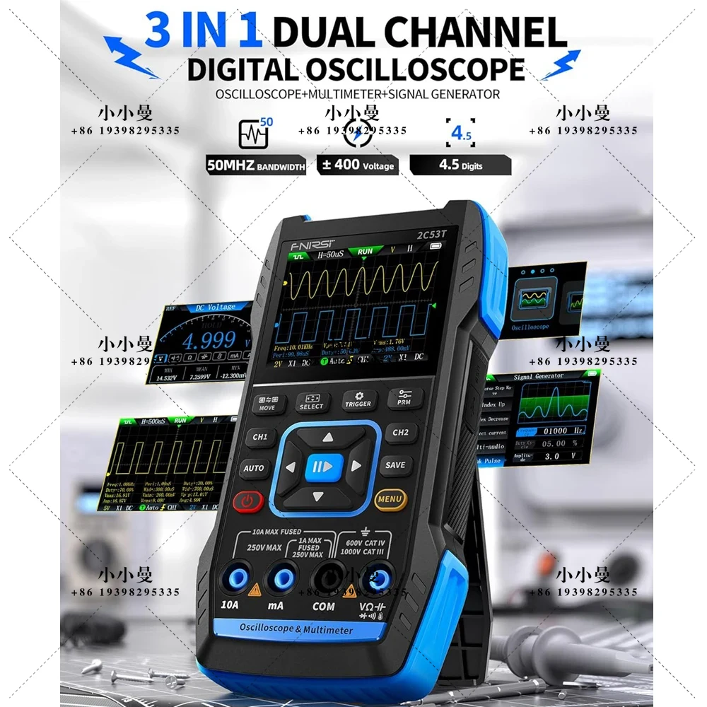 FNIRSI 2C53T – ulepszony, prze – Fnirsi Digital Oscilloscope Handheld recenzja i cena