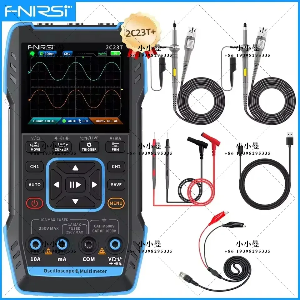 FNIRSI 2C23T10MHz, 2C53T 50MHz – Fnirsi Digital Oscilloscope Handheld recenzja i cena